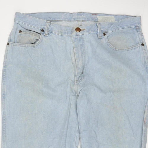 Wrangler Mens Blue 36 Straight Leg Denim Jeans Vintage Style