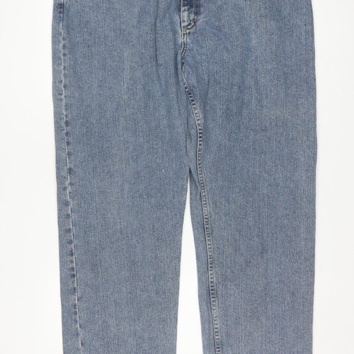 Wrangler Men's Blue 40x32 Straight Fit Denim Jeans