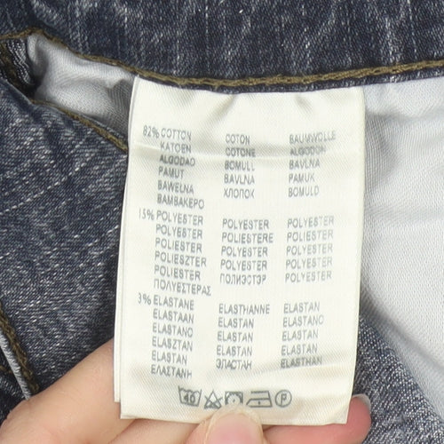 Wrangler Men's Blue Straight Jeans 36W 32L Regular Fit Denim