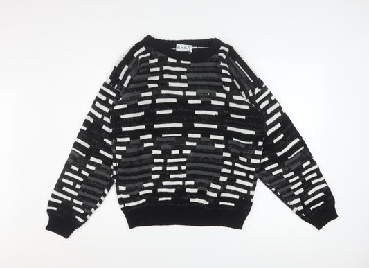 AREA by TAG Women's Black Geometric Knit Pullover Jumper Size S