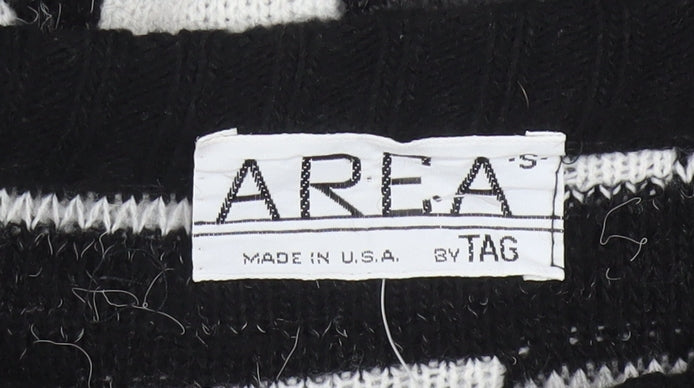 AREA by TAG Women's Black Geometric Knit Pullover Jumper Size S