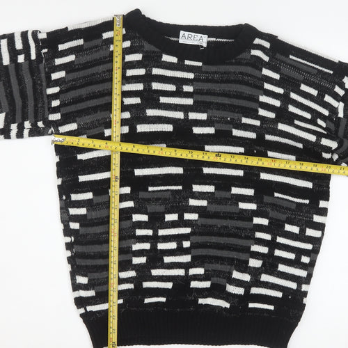 AREA by TAG Women's Black Geometric Knit Pullover Jumper Size S