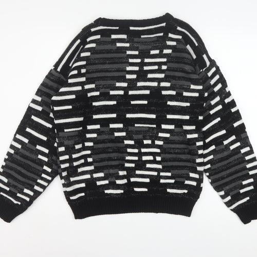 AREA by TAG Women's Black Geometric Knit Pullover Jumper Size S