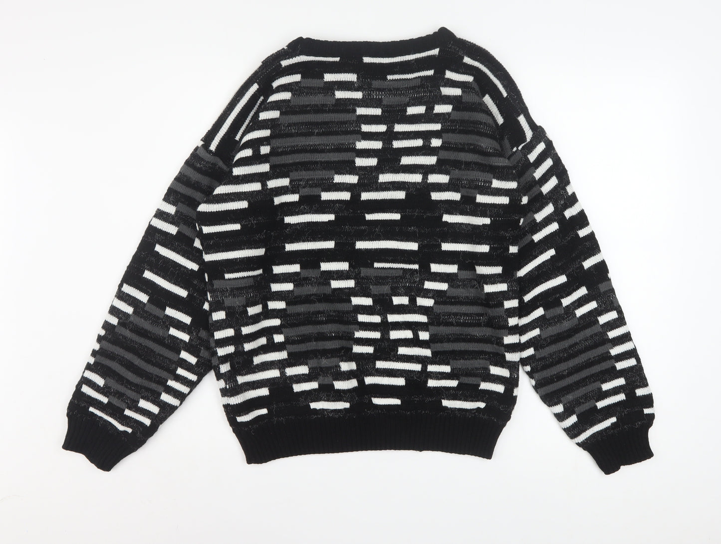 AREA by TAG Women's Black Geometric Knit Pullover Jumper Size S