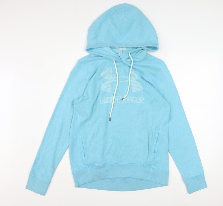 Under Armour Women's Blue Pullover Hoodie Size M Logo Print