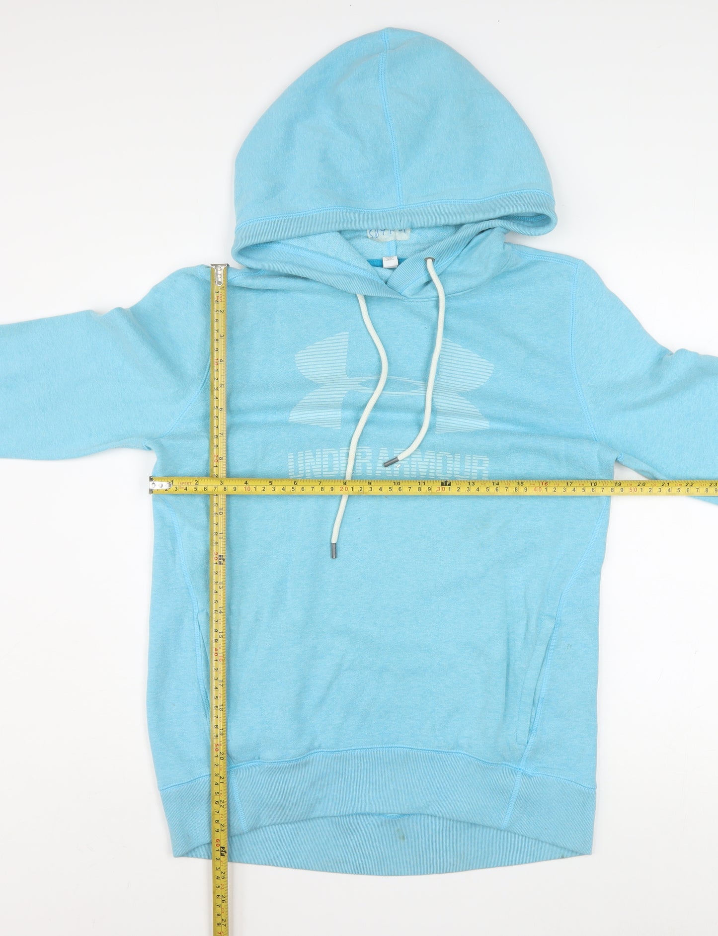 Under Armour Women's Blue Pullover Hoodie Size M Logo Print