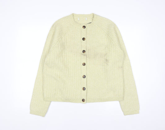 Marks and Spencer Womens Beige Chunky Knit Cardigan M
