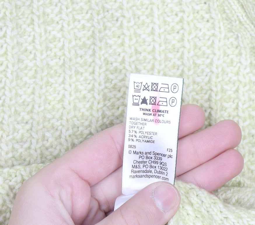 Marks and Spencer Womens Beige Chunky Knit Cardigan M