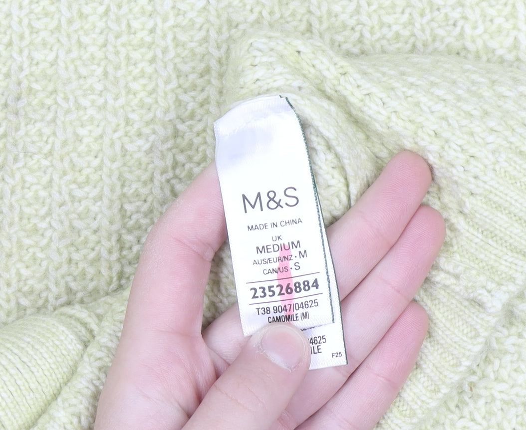 Marks and Spencer Womens Beige Chunky Knit Cardigan M