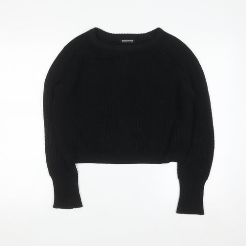 American Apparel Women’s Black Cotton Chunky Knit Jumper Size M