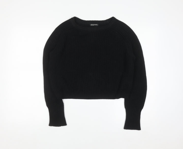 American Apparel Women’s Black Cotton Chunky Knit Jumper Size M