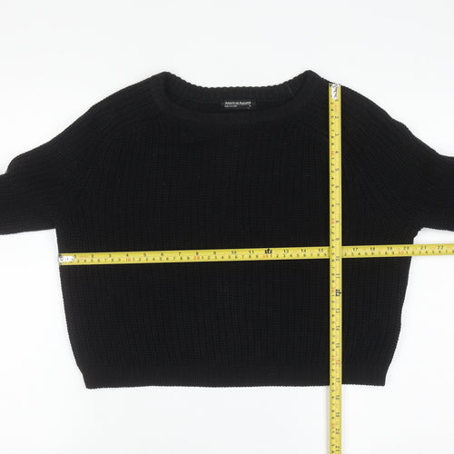 American Apparel Women’s Black Cotton Chunky Knit Jumper Size M