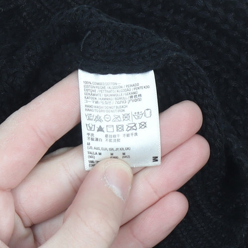 American Apparel Women’s Black Cotton Chunky Knit Jumper Size M