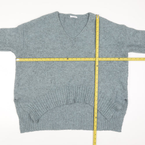 Diverse Women’s Grey V-Neck Knit Pullover Jumper Size S
