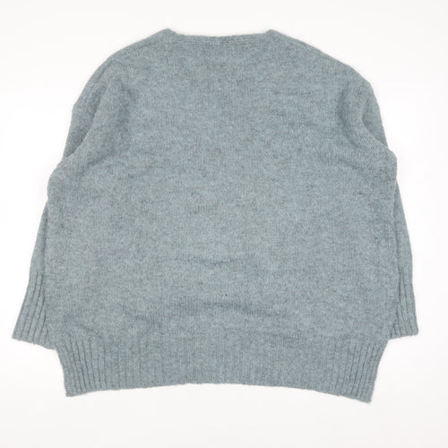 Diverse Women’s Grey V-Neck Knit Pullover Jumper Size S