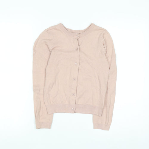 Gap Kids Girls Beige Cotton Button-Up Cardigan 10-11 Years