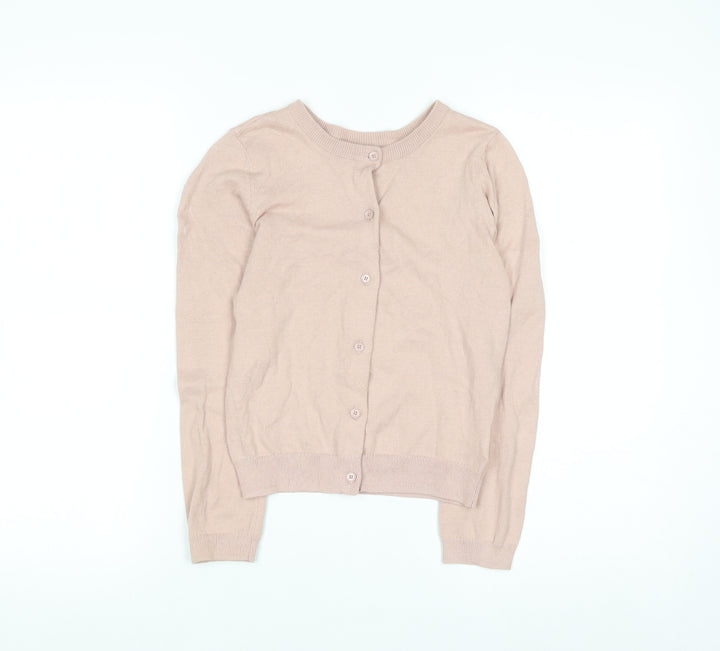 Gap Kids Girls Beige Cotton Button-Up Cardigan 10-11 Years
