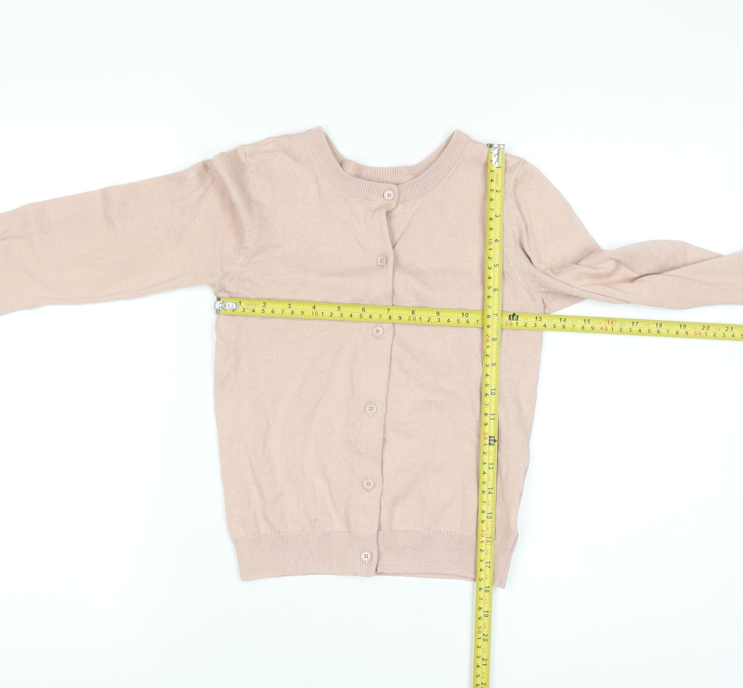 Gap Kids Girls Beige Cotton Button-Up Cardigan 10-11 Years