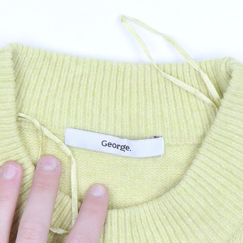 George Women Green XL Relaxed Crew Neck Pullover Jumper