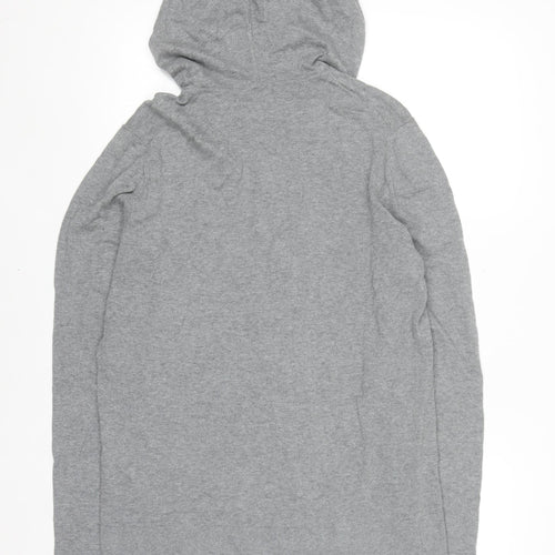 Jaeger Men's Grey Full Zip Cotton Hoodie M Regular Fit