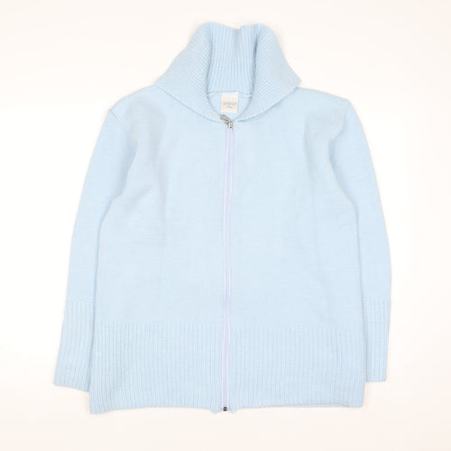 Gorgeous Women Light Blue Full Zip Knit Cardigan Size L