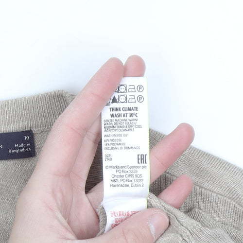 Marks and Spencer Women’s Beige Size 10 Button Cardigan