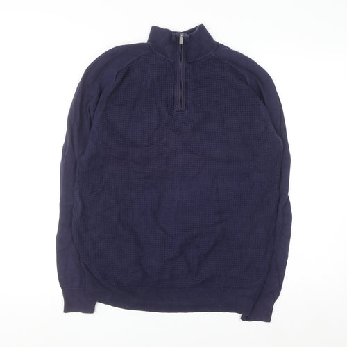 Fairlane & Sons Men’s Blue Cotton 1/2 Zip Jumper Size S