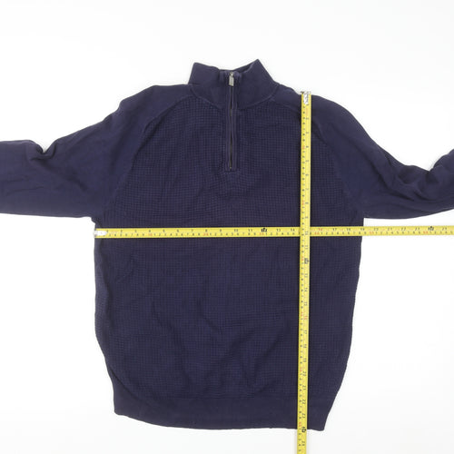 Fairlane & Sons Men’s Blue Cotton 1/2 Zip Jumper Size S