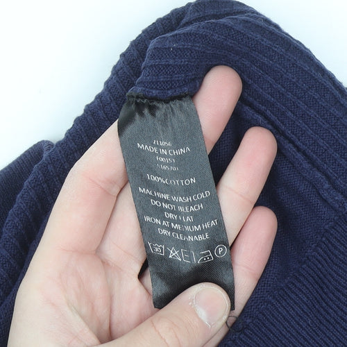 Fairlane & Sons Men’s Blue Cotton 1/2 Zip Jumper Size S