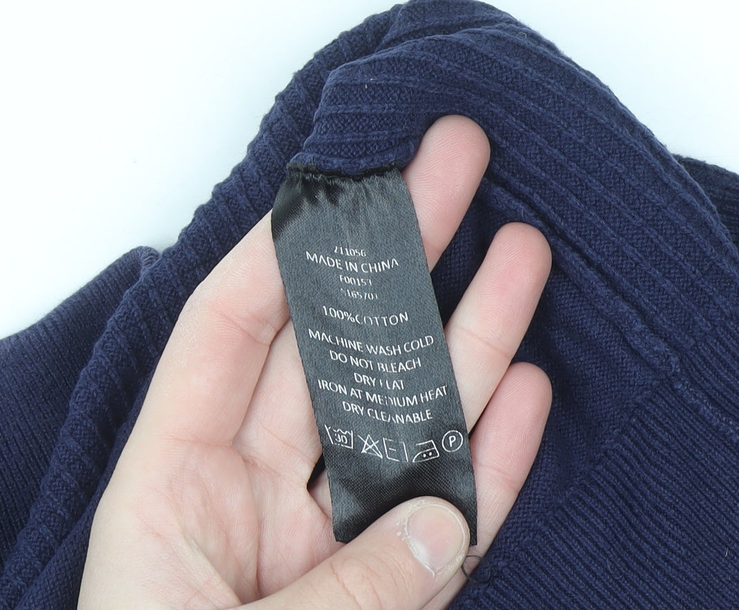 Fairlane & Sons Men’s Blue Cotton 1/2 Zip Jumper Size S
