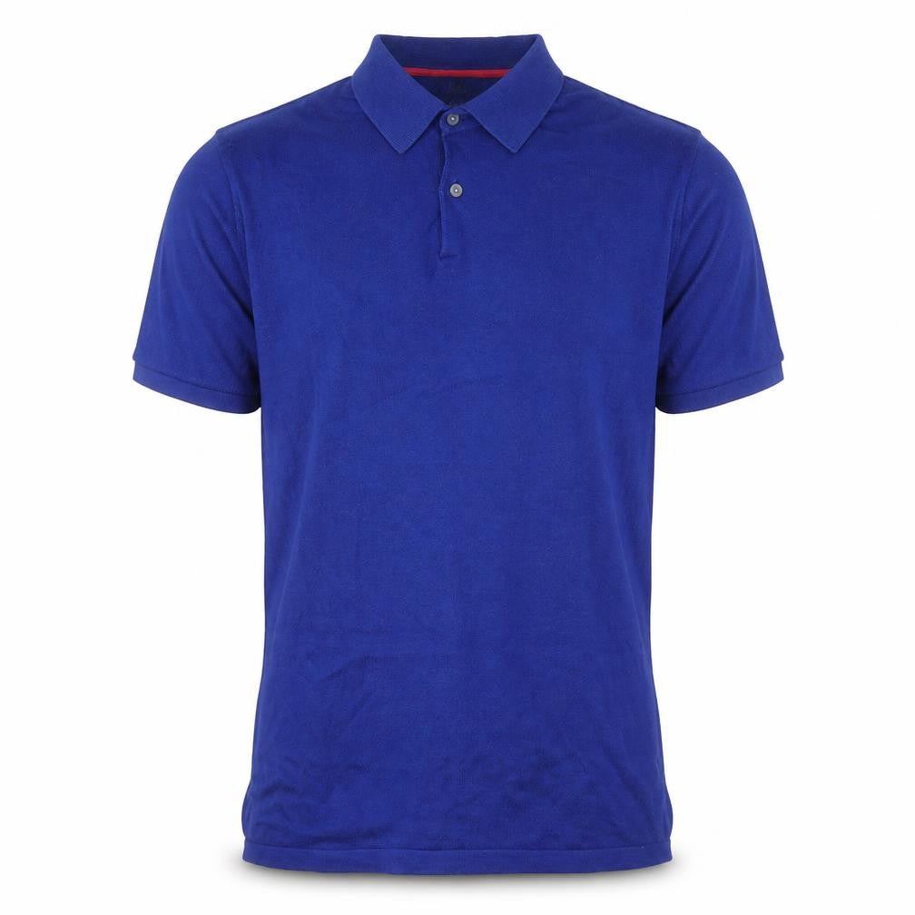 Front view of Boden Men's Blue Cotton Knit Polo Jumper M Regular Fit
