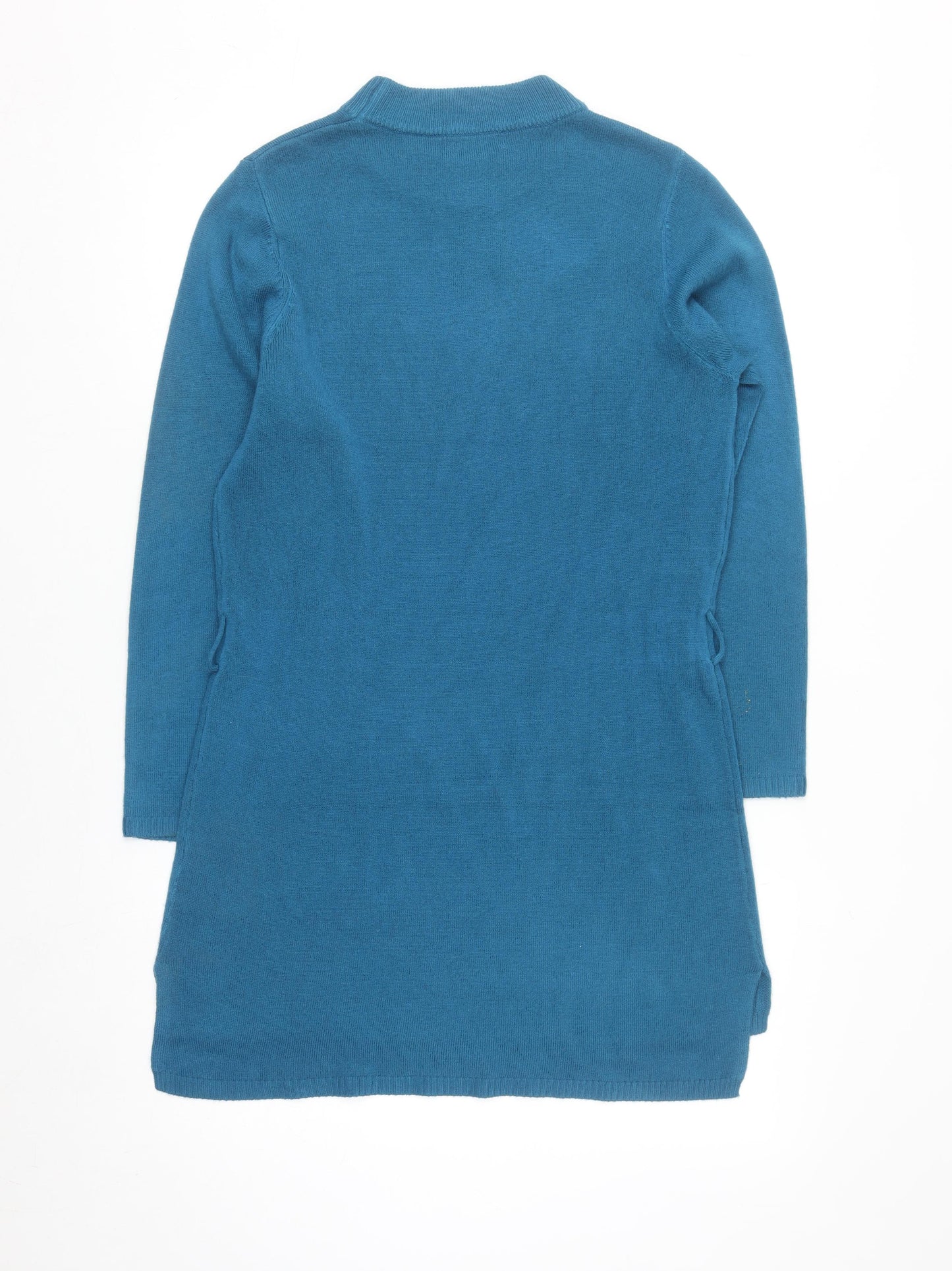 First Avenue Women’s Blue Mock Neck Long Sleeve Tunic Jumper Size S