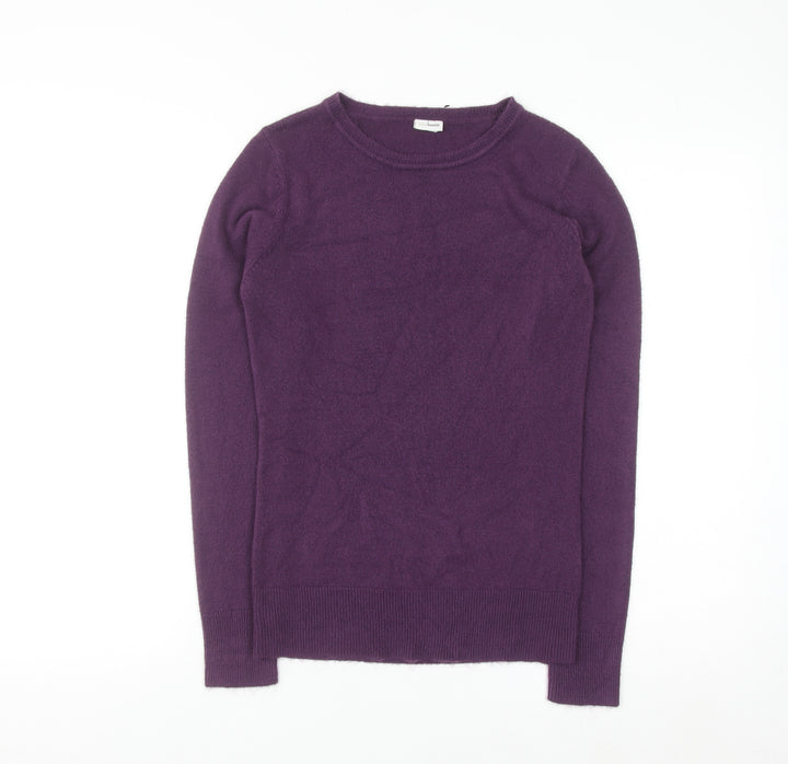 Ethel Austin Women’s Purple Acrylic Long Sleeve Crew Neck Jumper Size 10