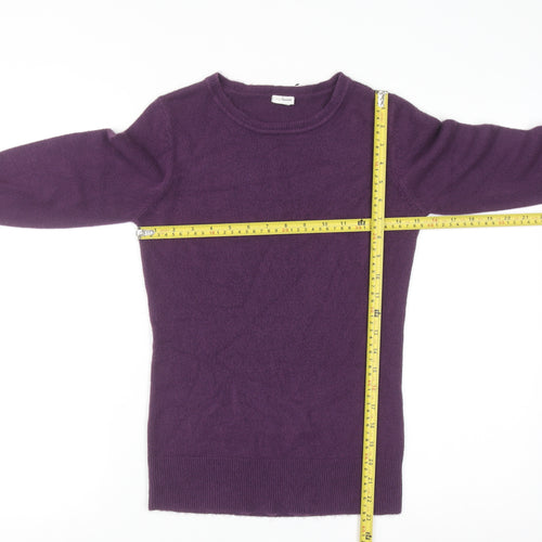 Ethel Austin Women’s Purple Acrylic Long Sleeve Crew Neck Jumper Size 10