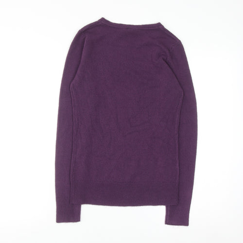 Ethel Austin Women’s Purple Acrylic Long Sleeve Crew Neck Jumper Size 10