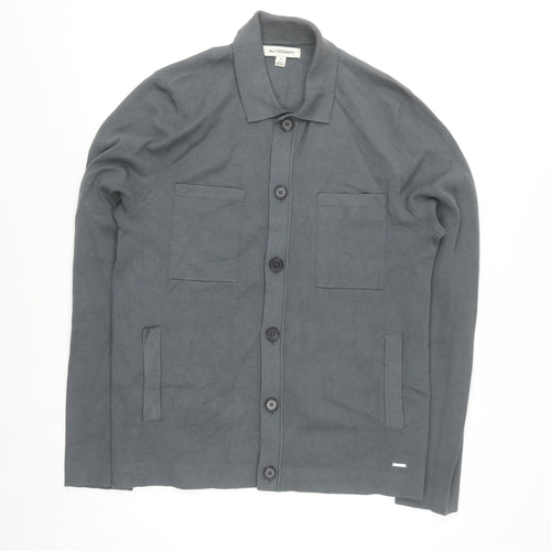 Marks and Spencer Men’s Grey Collared Button Cardigan M Regular Fit