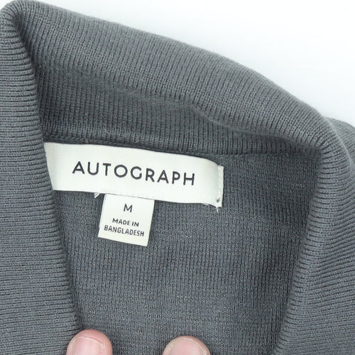 Marks and Spencer Men’s Grey Collared Button Cardigan M Regular Fit
