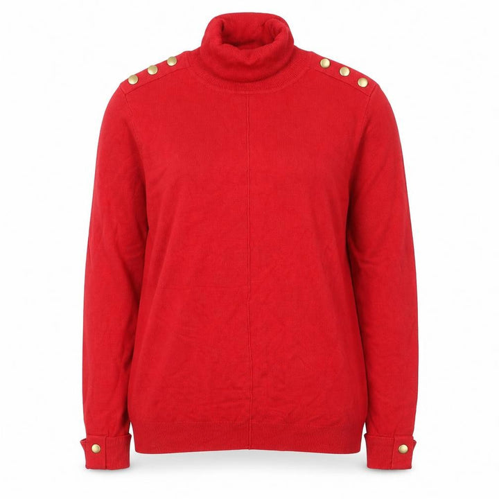 Wallis Women Red Roll Neck Long Sleeve Pullover Jumper Size 16