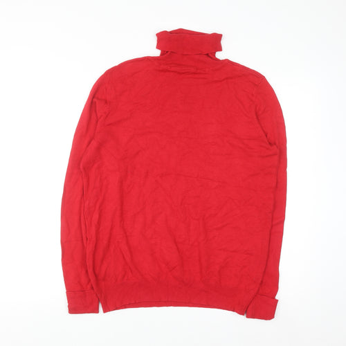 Wallis Women Red Roll Neck Long Sleeve Pullover Jumper Size 16