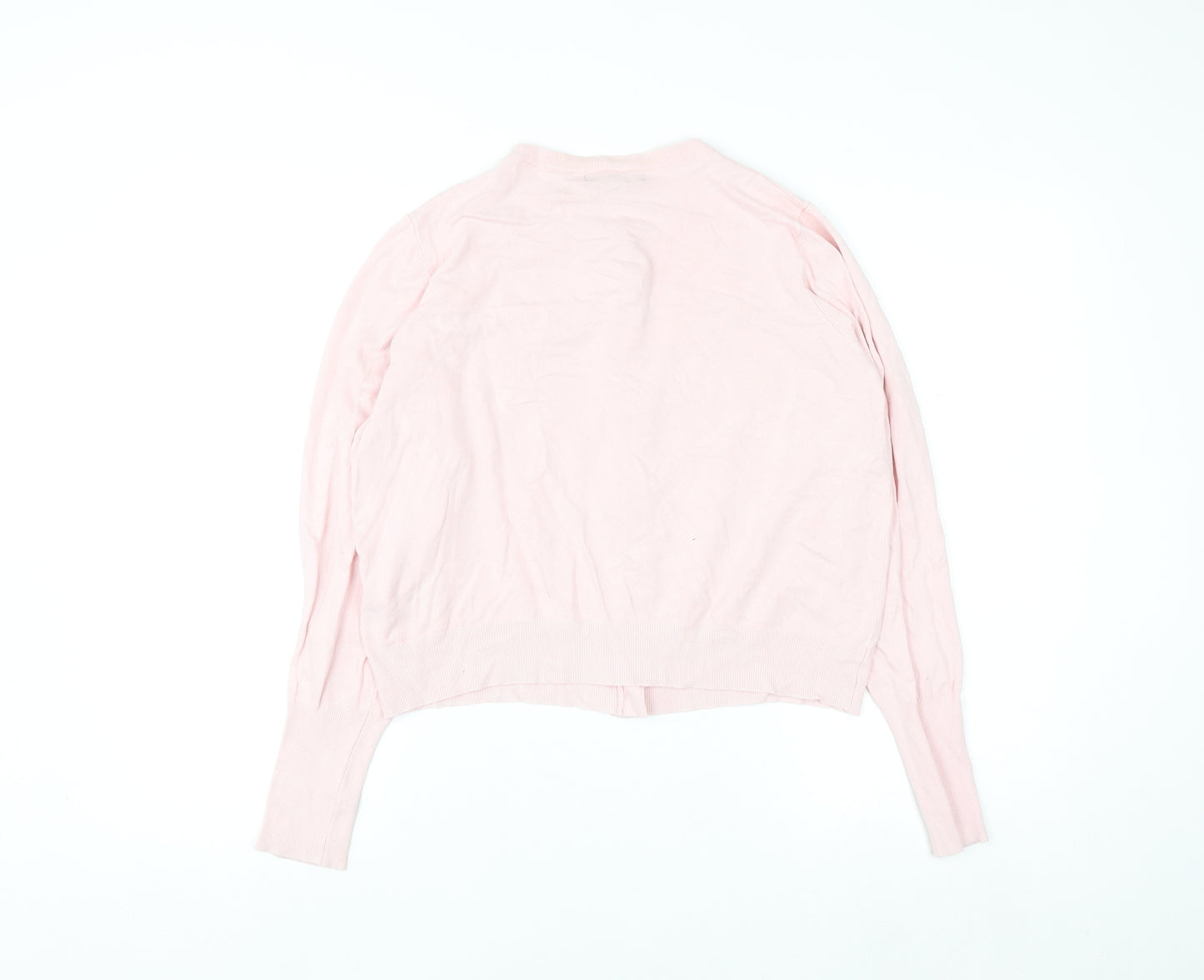 Marks and Spencer Women Pink Size 16 Crew Neck Cardigan