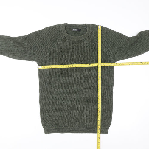 Peacocks Men’s Green Cotton Crew Neck Jumper Size S