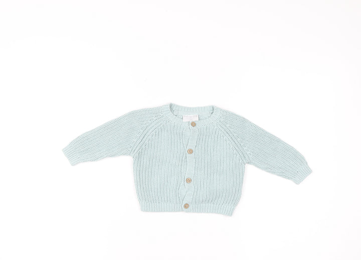 Rock a Bye Baby Boutique Blue Cotton Knit Cardigan 3-6M Unisex Star Design