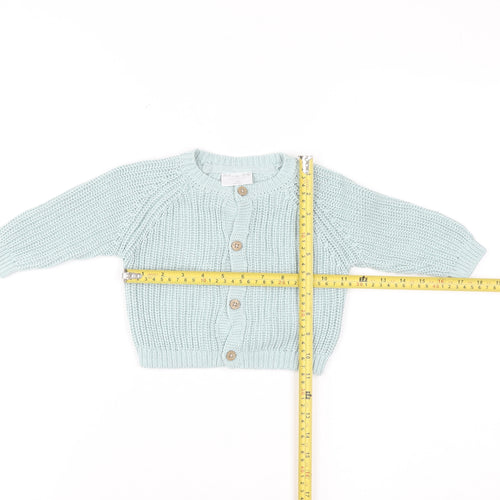 Rock a Bye Baby Boutique Blue Cotton Knit Cardigan 3-6M Unisex Star Design