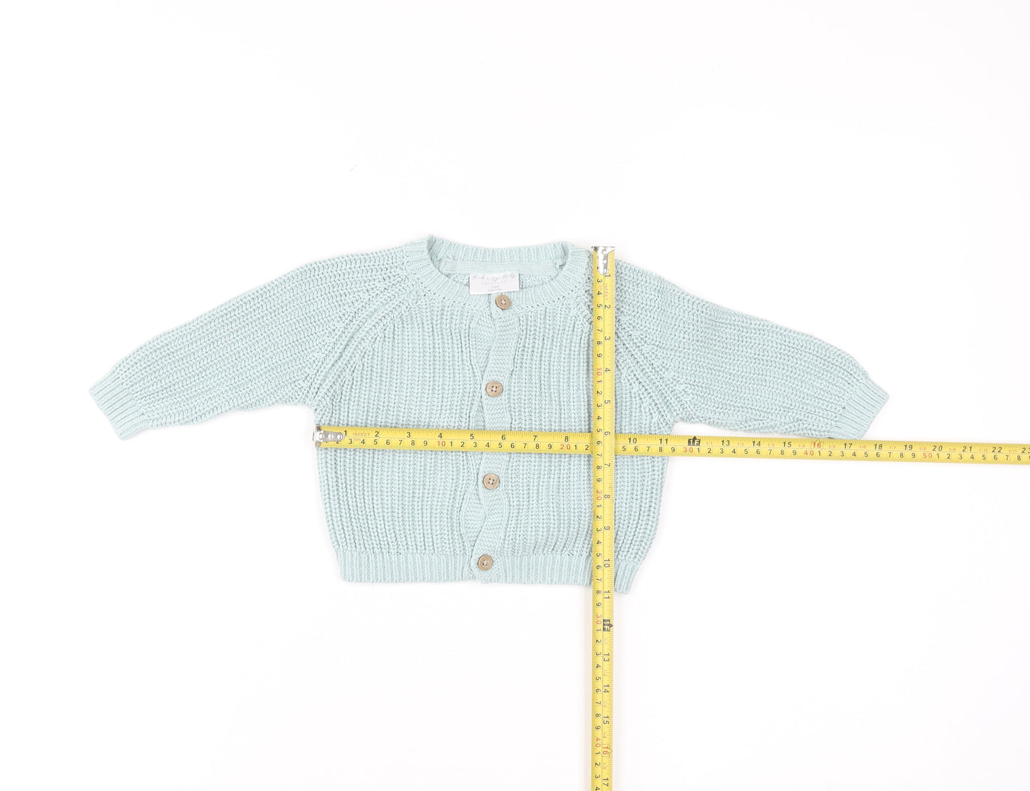 Rock a Bye Baby Boutique Blue Cotton Knit Cardigan 3-6M Unisex Star Design