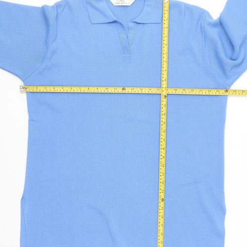 Marks and Spencer Women Blue Collared Long Sleeve Pullover Jumper Size 18