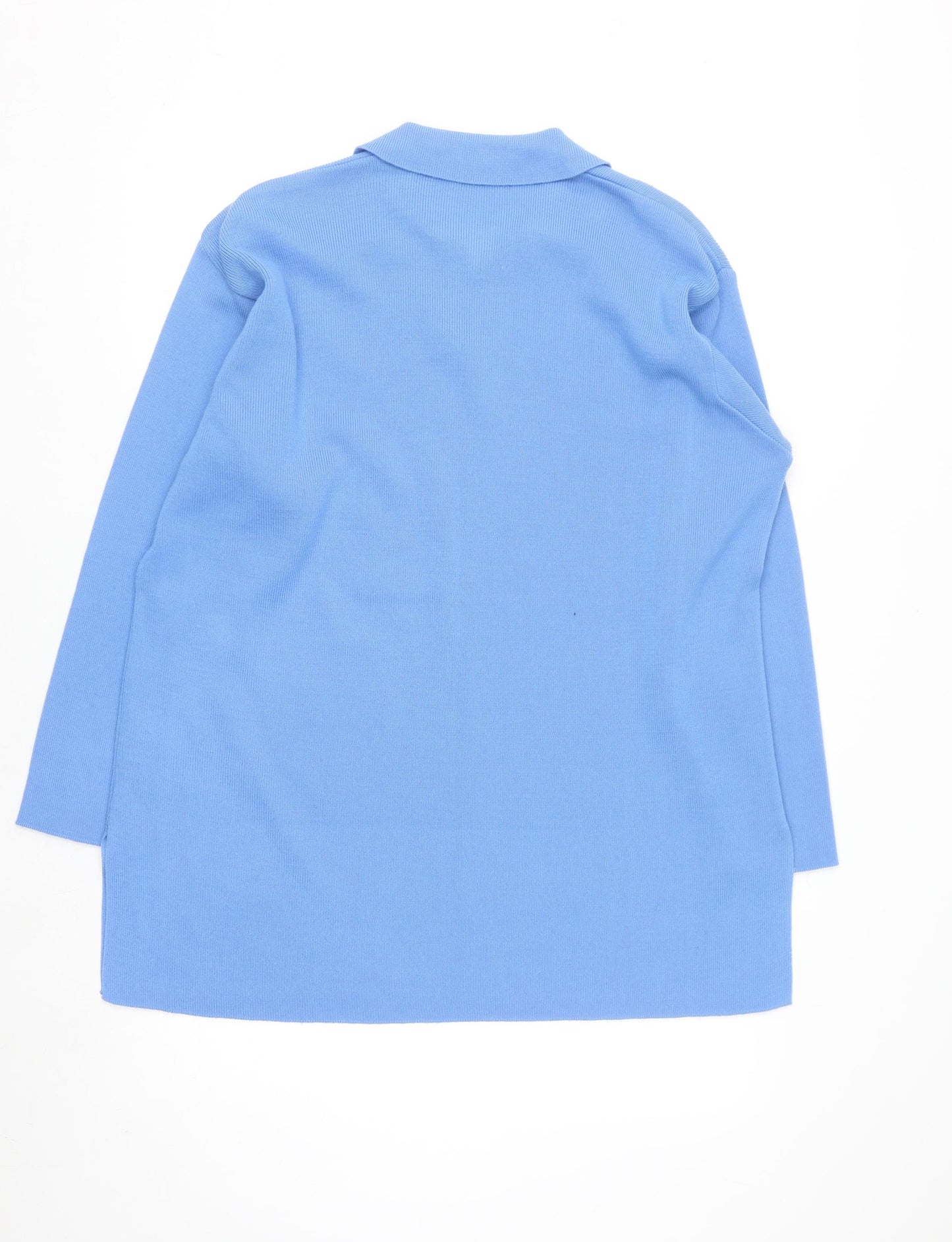 Marks and Spencer Women Blue Collared Long Sleeve Pullover Jumper Size 18
