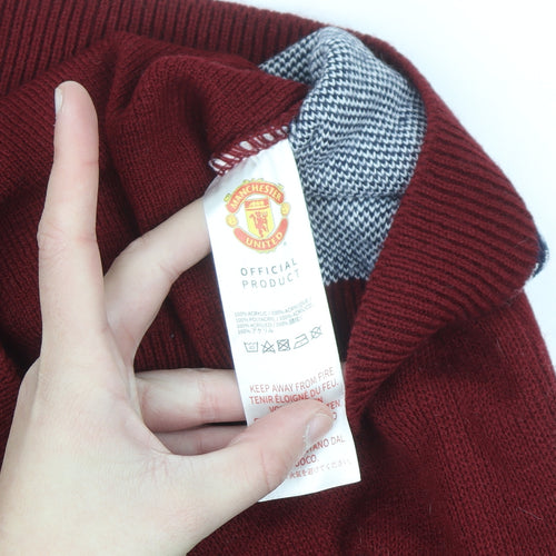 Manchester United Boys Red Christmas Reindeer Crew Neck Jumper 12-13 Years