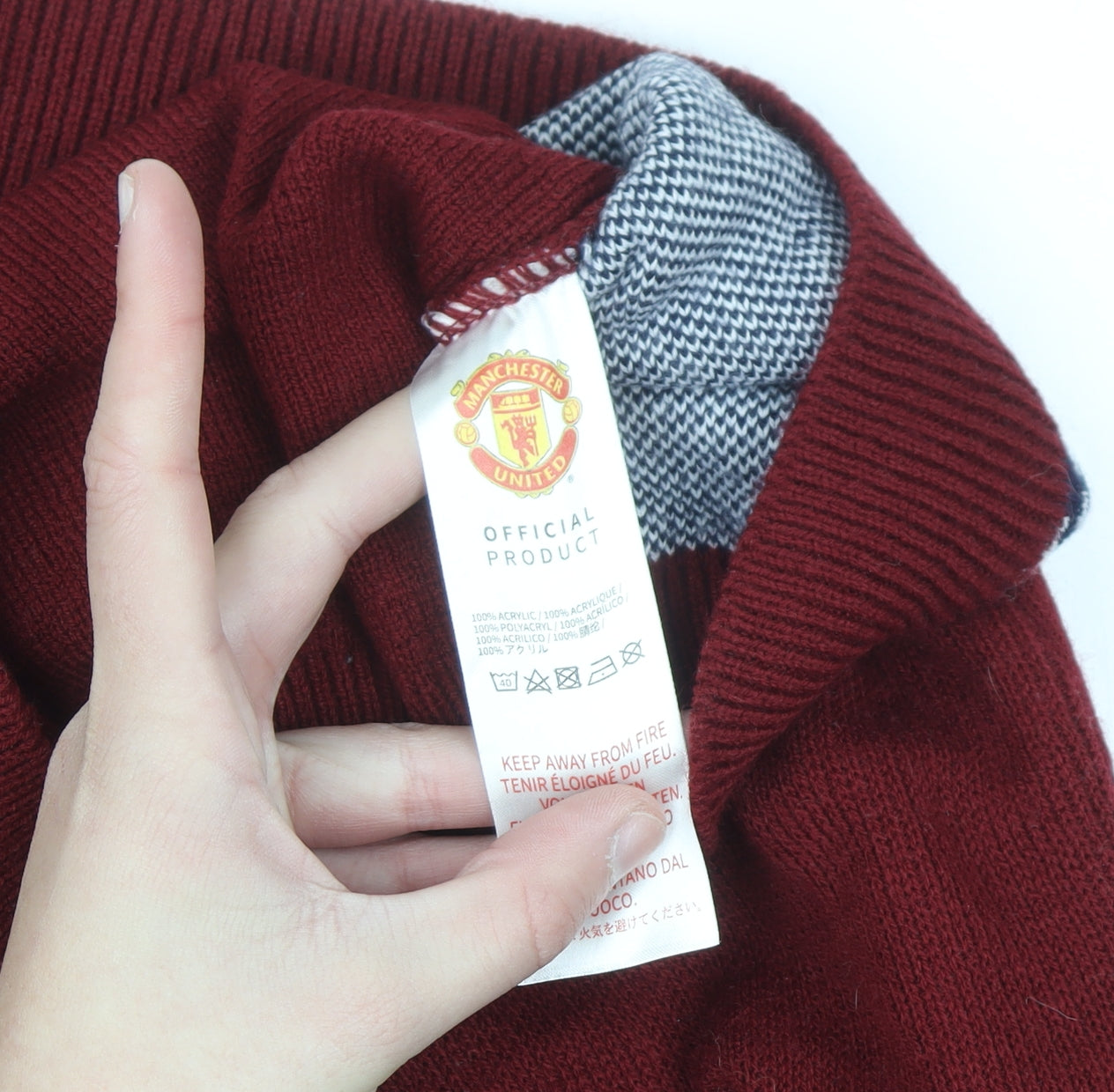 Manchester United Boys Red Christmas Reindeer Crew Neck Jumper 12-13 Years