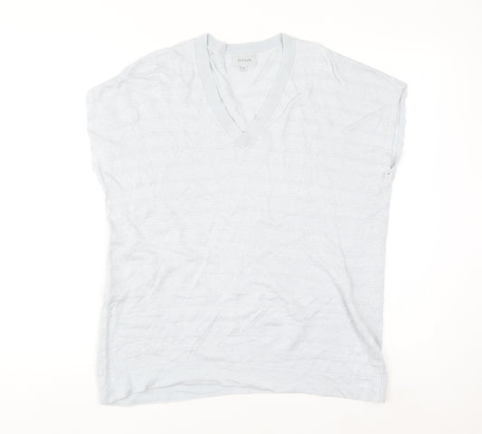 Jigsaw Men’s White Linen V-Neck Sleeveless Jumper M