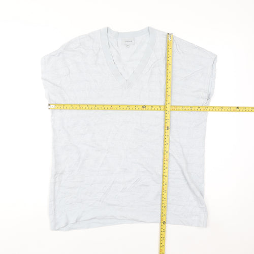 Jigsaw Men’s White Linen V-Neck Sleeveless Jumper M